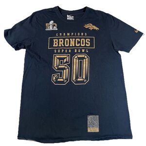 The Nike Tee Denver Broncos Super Bowl 50 Champions T-Shirt NFL Men's Large